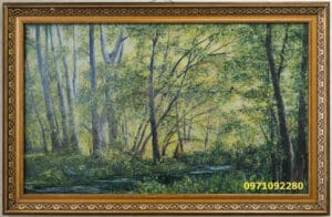 Tranh sơn dầu phong cảnh thiên nhiên rừng cây