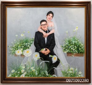 Tranh chân dung vẽ từ ảnh chụp theo yêu cầu